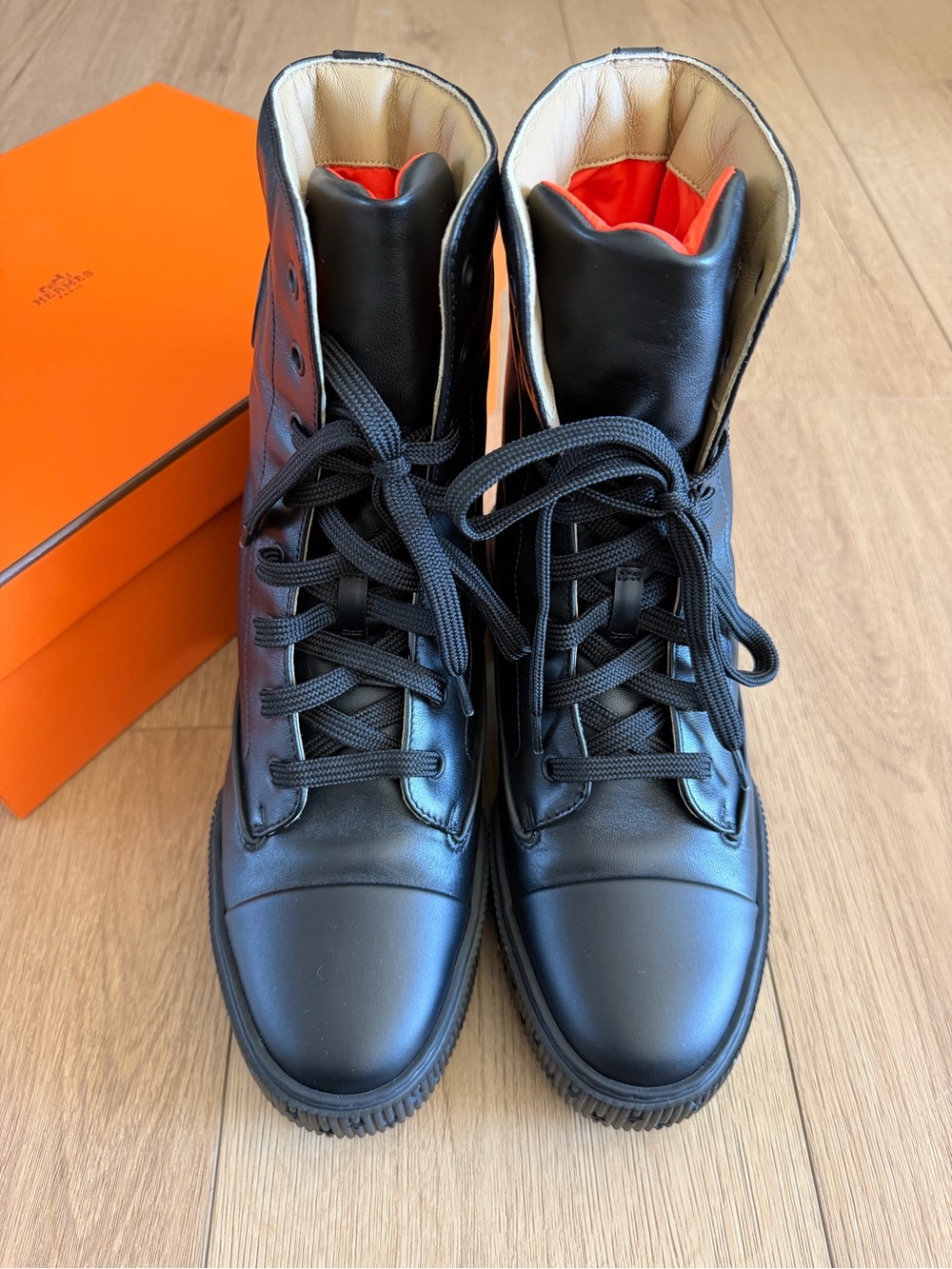 Hermes Fresh Leather Ankle Boots